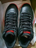 乔丹QIAODAN篮球鞋男球鞋战靴中帮皮面革面防水男鞋学生球鞋 黑色极光红 40 实拍图