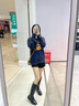 狄德拉真皮长靴女秋冬粗跟全牛皮高筒靴显瘦不过膝后拉链百搭加绒骑士靴 黑色绒里 36 (230mm) 标准码 实拍图