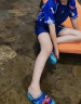 李宁 LI-NING 儿童泳衣 男女童分体泳裤防晒冲浪服 LSSN671-2深蓝色 150（120-130cm） 实拍图