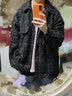 尤芮轲M-5XL肥佬230斤小香风格子外套男ins潮痞帅街头秋冬季加大码夹克  黑色 5XL 205~230斤可穿 实拍图