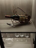 欧凡洛（OUFANLUO）创意红酒架酒柜摆件倒挂高脚红酒杯架家用葡萄酒架子欧式放酒瓶架 叶子款手提酒架古铜色 实拍图