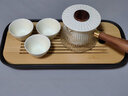 南山先生 茶具套装办公便携快客杯玻璃耐热防烫日式功夫茶具东篱侧把壶旅行茶具 东篱快客杯玻璃壶_茶白+九歌茶盘 实拍图