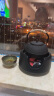 瓷牌茗茶具（cipaiming teaset） 围炉煮茶铁壶火碳炉风炉铸铁茶具煮茶烧水家用户外木炭炉 伍德炭炉+0.6升黑丁铁壶 实拍图