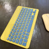 法普拉（FAPULA） 蓝牙无线iPad键盘适用于iPad手机平板笔记本电脑办公可充电女生卡通鼠标 【黄蓝撞色】 10寸充电版键盘+充电鼠标 实拍图