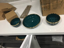 半物生活 欧式碗碟套装家用轻奢陶瓷餐具米饭碗汤碗菜盘子鱼盘碗筷套装 4人食墨绿套装礼盒装 28件套 实拍图