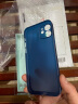 麦麦米适用iPhone 12手机壳苹果12超薄透明磨砂保护套全包镜头微软 苹果12【6.1】透蓝色 实拍图