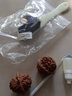 彩荷文玩核桃赌青皮麻核桃四座楼狮子头闷墩磨盘把件 盘龙纹狮子头(50-51mm一对) 实拍图