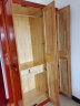 迪美尔 现代中式实木衣柜组合简约轻奢小户型家用储物卧室收纳四门衣橱柜子 海棠色(底柜) 三门 实拍图