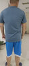 雾卡【棉T3件装】短袖t恤男衣服圆领宽松潮印花T恤男青年大码夏季休 小鹿角湖蓝+EXP白+大R雾蓝 6XL 建议210-230斤 实拍图