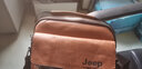 酷咖单肩包男士软皮斜挎包新款出差办公商务背包大容量休闲竖款公文包 浅棕色 实拍图