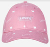 Levi's 李维斯儿童女童鸭舌帽儿童遮阳帽爱心印花棒球帽 玫瑰浅粉 8/20【建议头围54-56cm】 实拍图