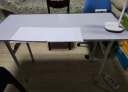 L&S LIFE AND SEASON 电脑桌折叠桌书桌办公室桌子学习桌简易餐馆桌写字桌BGZ635 白色  80*40cm【加厚加固单层】 实拍图