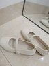 巧丂法式玛丽珍鞋软皮配裙子秋季单鞋女粗跟软底舒适温柔晚晚鞋奶奶鞋 复古法式单鞋米白色【36码】 实拍图