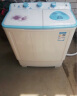 申花（SHENHUA）12KG双缸双桶洗衣机半自动大容量家用商用脱水甩干机强劲动力洗大件XPB120-186GT蓝 实拍图