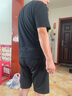 顶峰保罗（Dingfengbaoluo）短袖t恤套装男士休闲运动夏季潮搭配帅气纯棉薄款KPR01黑色L 实拍图