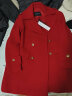 【商场同款】艾诺丝雅诗冬装新品经典复古设计感风女士呢大衣01032027 红色 L 晒单实拍图