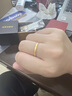 明牌珠宝黄金戒指男女款 足金古法平安无事戒素圈对戒礼物AFM0156工费150 戒指 19号 约2.14克 实拍图