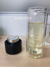 希诺（HEENOOR）茶水分离杯男士双层保温透明泡茶玻璃杯浓淡自控办公高档商务水杯 矮胖款-7093黑色-270ml 实拍图
