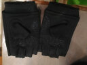 罗维利特麂皮绒手套男冬季加绒保暖薄款触屏半指露二指户外骑行跑步开车棉 麂皮绒半指-灰色 均码 实拍图