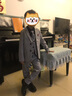 萝卜呗呗儿童西装套装男童礼服西装钢琴主持演出服花童礼服钢琴表演服西服 灰色外套+衬衫+马甲+裤子+领带 120 建议体重37-43斤 实拍图
