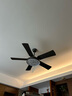 佑家LED餐厅风扇灯吊扇灯现代简约客厅吊灯风扇卧室电扇灯 【升级60w全光谱】哑白变频6档 48寸 实拍图