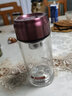 汤臣派玻璃杯单层加厚小号容量迷你水杯 热情红300ML 实拍图