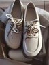 奥古狮登大头小皮鞋女四季百搭新款厚底乐福鞋女软底小众jk英伦女通勤单鞋 523092米杏色 39 实拍图