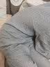 眠岛格子睡衣情侣春秋长袖双层纯棉纱布女士夏天薄款ins家居服套装 男款灰格 L 实拍图