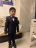 衣诺坊儿童西服套装花童男童演出服西服休闲主持人礼服 普灰6:西服 西裤 马甲 衬衫 配饰 120 （建议体重：33-42斤） 实拍图