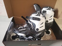 米高轮滑鞋成人溜冰鞋直排轮旱冰鞋刷街花式男女休闲可拆卸内胆龙脊 黑白鞋+护具 42 实拍图