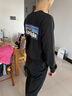 巴塔哥尼亚（Patagonia）男士混纺棉轻便logo潮流圆领长袖T恤卫衣L/S P-6 Logo 38518 BLK S 170/175(CM) 60/69(KG) 实拍图
