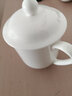 錦鳯会议茶杯酒店宾馆陶瓷茶杯骨瓷盖杯商务办公瓷杯碟纯白定制logo 小号嘉宾杯 实拍图