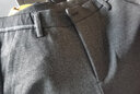 俊欣鸟秋冬厚款男士四面弹力休闲裤男直筒针织裤免烫抗皱中年男裤长裤子 670#麻灰色【厚款不加绒】 32 码=2尺5腰围 实拍图