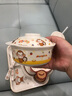 五和（WUHE）萌猴儿童餐具宝宝碗婴儿碗分格餐盘家用水杯套装婴儿辅食碗 萌猴双耳盖碗350ml 实拍图