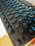 前行者GX30Z真机械手感游戏键盘鼠标套装有线静音薄膜键鼠台式电脑网吧笔记本办公背光USB外接外设 黑色蓝光单键盘朋克版 实拍图