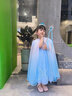蓓然美（BeiRanMay）艾莎公主裙夏2026女童装爱莎公主连衣裙六一儿童礼物网纱礼服裙 蓝色公主裙 120 （参考身高：107-117CM） 实拍图