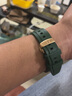图登 高端航空氟橡胶表带平头通用天梭美度浪琴欧米茄水鬼康卡斯百年灵万国橡胶表链 绿色-银扣 21mm 实拍图