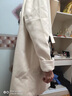 HOUQIYE毛呢大衣男春秋新款网红呢大衣男女i love you刺绣韩版中长款呢子 F815灰色 尺码有备注体重，下单请拍正确尺码 实拍图