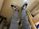 Converse匡威 One\/All Star 经典黑白翻毛皮男女鞋休闲运动板鞋 158369C 41.5 实拍图