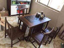 虎大师红木家具非洲鸡翅木（学名：非洲崖豆木）茶桌椅组合中式茶桌茶台阳台功夫泡茶桌 B款茶桌+4个椅子 长1.08米 实拍图