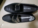沙驰（SATCHI）男鞋新品柔软透气男士商务休闲鞋头层牛皮时尚套脚打蜡皮皮鞋 商务黑色 39 比国码偏大一码 实拍图