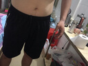 胖元帥大码速干运动短裤精品五分裤夏季快干透气男大裤衩超薄经编沙滩裤 黑色 2XL 实拍图