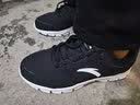 安踏女鞋运动鞋网面透气跑步鞋软底皮面防水女士休闲鞋黑色女鞋 （冬季皮面泼防水）黑色 37.5 (6.5) 实拍图
