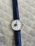 积优（JEAYOU） 真皮表带男代用天梭力洛克1853美度罗西尼飞亚达海鸥天王浪琴欧米茄依波dw阿玛尼精工手表带女士 蓝色 表盘接口20mm，扣子接口18mm 银色蝴蝶扣 实拍图
