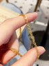 中国黄金（CHINA GOLD）黄金手链女足金首饰凤尾手链素金生日618送女朋友礼物送老婆 时尚凤尾手链 约4.4g 实拍图