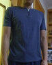 貉牌男装短袖t恤男新款圆领纯色打底衫棉半袖白体恤衫透气上衣服夏装 深灰色 2XL 实拍图