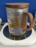 一品工坊玻璃杯耐热玻璃茶水分离泡茶杯带盖过滤办公室大容量水杯杯子男士 清灵三件杯（透明350mL） 实拍图
