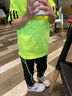 懿派儿童运动紧身衣训练服男女童足球篮球服四件套健身速干衣YIPAI 19205荧绿+黑绿 四件套 22码110CM30斤左右 实拍图