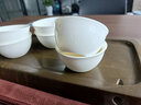 天泽 茶杯功夫茶盏玉瓷品茗杯套装主人杯茶具陶瓷白瓷一口杯单杯功夫茶杯个人杯玉瓷水杯 旦形杯 实拍图