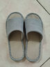 安尚芬 亚麻拖鞋男家居春秋情侣室内防滑地板四季居家软底一字拖女 藏青 42-43 适合41-42（内长265mm） 实拍图